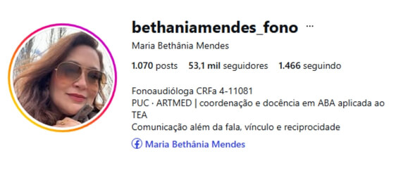 Bio visual de Maria Bethania Mendes