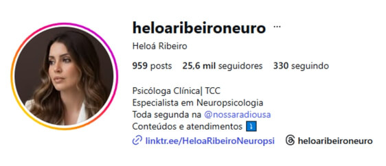 Bio visual de Heloa Ribeiro