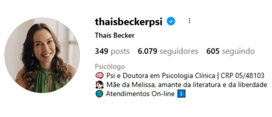 Bio visual de Dra. Thais Becker